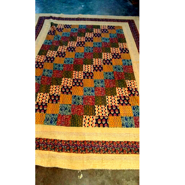 Ajrakh Print Bed Cover 